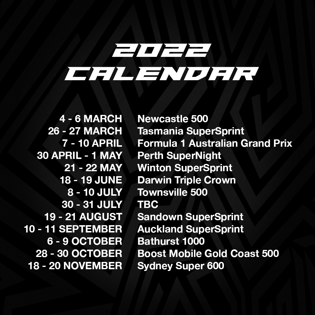2022 Supercars Championship calendar released Erebus Motorsport